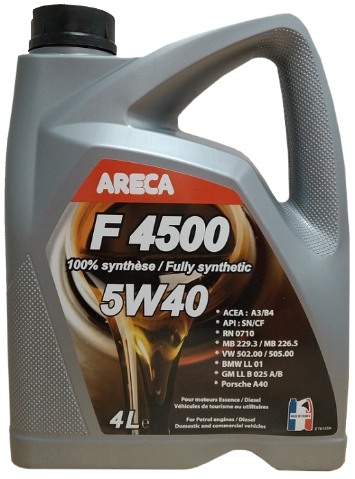Моторное масло ARECA F4500 5W-40, 4л